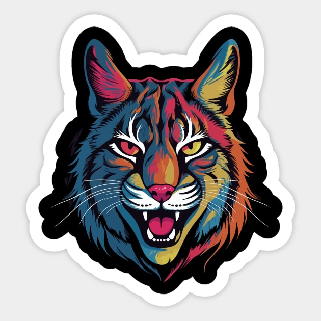 American Bobcat Smiling Sticker by JH Mart